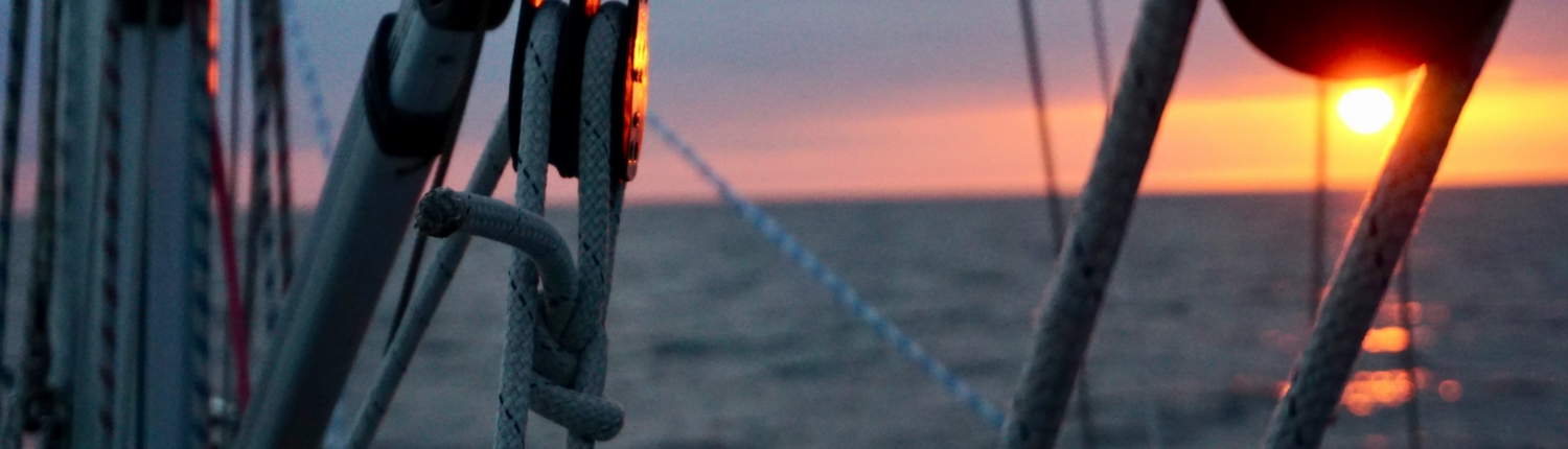 Sailing at sunset